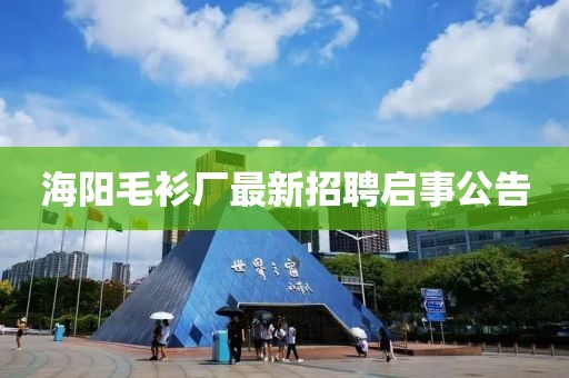 海陽毛衫廠最新招聘啟事公告