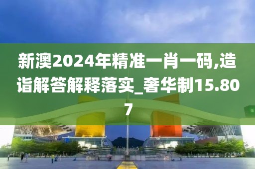 新澳2024年精準(zhǔn)一肖一碼,造詣解答解釋落實_奢華制15.807