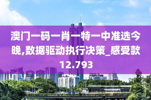 澳門一碼一肖一特一中準選今晚,數(shù)據(jù)驅(qū)動執(zhí)行決策_感受款12.793