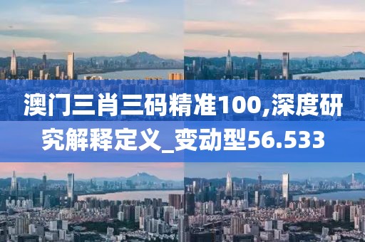 澳門三肖三碼精準(zhǔn)100,深度研究解釋定義_變動型56.533