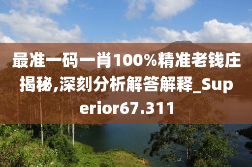 最準(zhǔn)一碼一肖100%精準(zhǔn)老錢莊揭秘,深刻分析解答解釋_Superior67.311