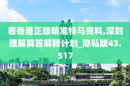 看香港正版精準特馬資料,深刻理解解答解釋計劃_隱私版43.517