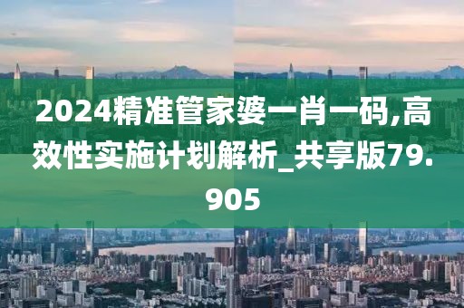 2024精準(zhǔn)管家婆一肖一碼,高效性實施計劃解析_共享版79.905