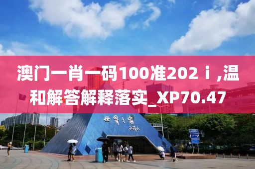 澳門一肖一碼100準(zhǔn)202ⅰ,溫和解答解釋落實(shí)_XP70.47