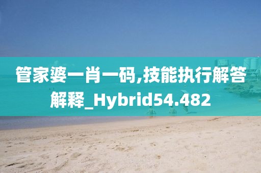 管家婆一肖一碼,技能執(zhí)行解答解釋_Hybrid54.482