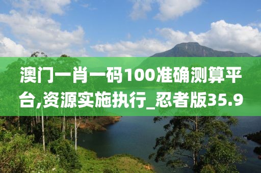 澳門一肖一碼100準(zhǔn)確測算平臺,資源實(shí)施執(zhí)行_忍者版35.9