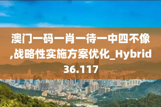 澳門一碼一肖一待一中四不像,戰(zhàn)略性實施方案優(yōu)化_Hybrid36.117