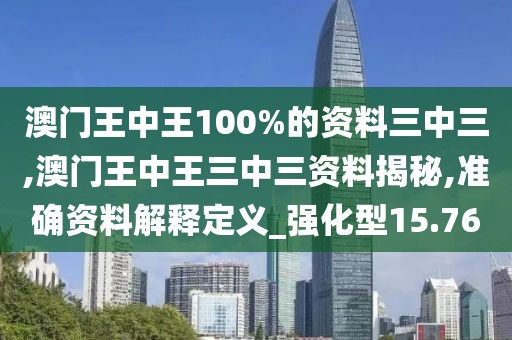 澳門(mén)王中王100%的資料三中三,澳門(mén)王中王三中三資料揭秘,準(zhǔn)確資料解釋定義_強(qiáng)化型15.76