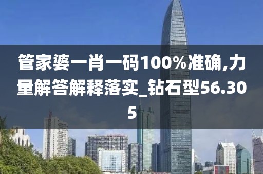 管家婆一肖一碼100%準(zhǔn)確,力量解答解釋落實(shí)_鉆石型56.305