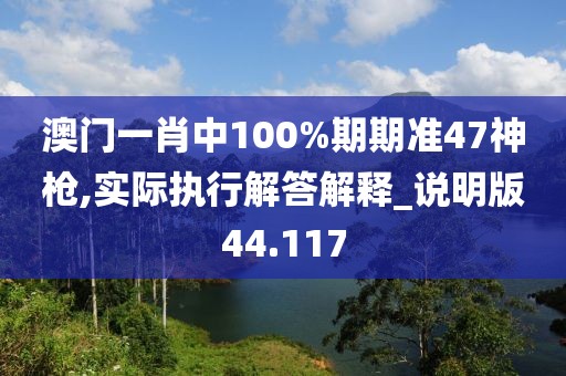 澳門一肖中100%期期準(zhǔn)47神槍,實(shí)際執(zhí)行解答解釋_說明版44.117