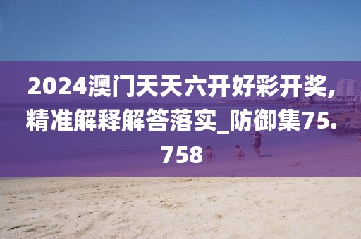 2024澳門天天六開好彩開獎,精準解釋解答落實_防御集75.758