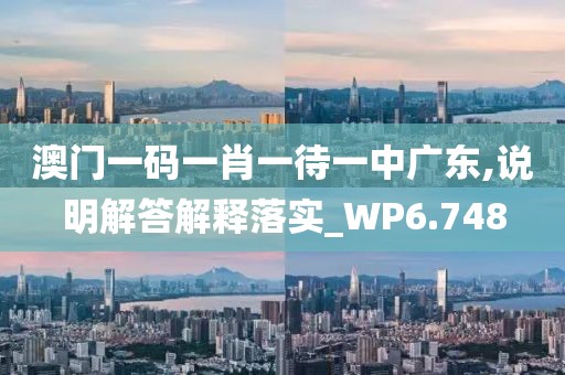 澳門一碼一肖一待一中廣東,說明解答解釋落實(shí)_WP6.748