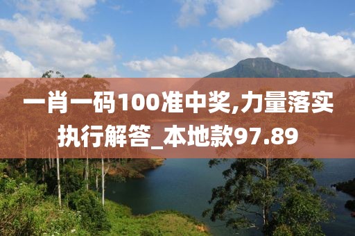 一肖一碼100準(zhǔn)中獎(jiǎng),力量落實(shí)執(zhí)行解答_本地款97.89