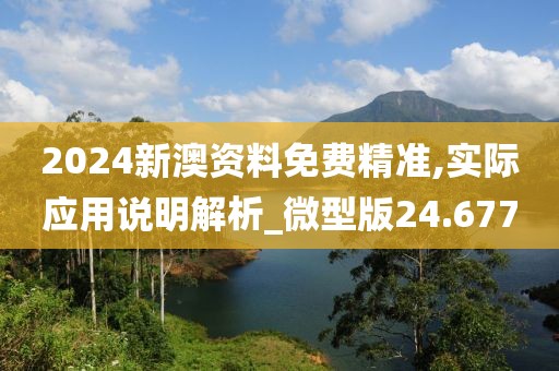 2024新澳資料免費(fèi)精準(zhǔn),實(shí)際應(yīng)用說(shuō)明解析_微型版24.677