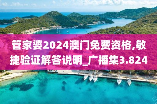 管家婆2024澳門免費(fèi)資格,敏捷驗(yàn)證解答說(shuō)明_廣播集3.824