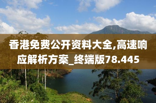 香港免費公開資料大全,高速響應(yīng)解析方案_終端版78.445