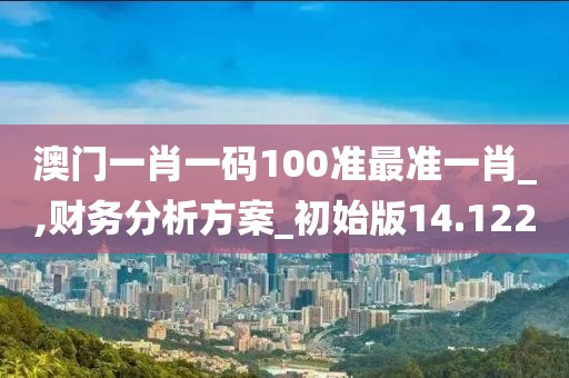 澳門一肖一碼100準(zhǔn)最準(zhǔn)一肖_,財(cái)務(wù)分析方案_初始版14.122