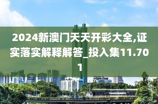 2024新澳門天天開彩大全,證實落實解釋解答_投入集11.701