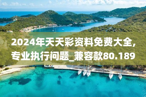 2024年天天彩資料免費(fèi)大全,專業(yè)執(zhí)行問題_兼容款80.189