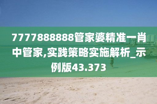 7777888888管家婆精準(zhǔn)一肖中管家,實(shí)踐策略實(shí)施解析_示例版43.373