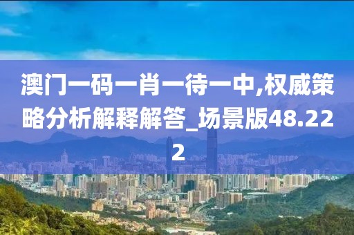 澳門一碼一肖一待一中,權(quán)威策略分析解釋解答_場(chǎng)景版48.222