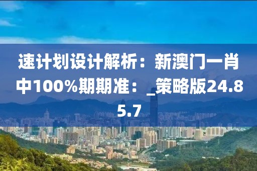 速計(jì)劃設(shè)計(jì)解析：新澳門一肖中100%期期準(zhǔn)：_策略版24.85.7