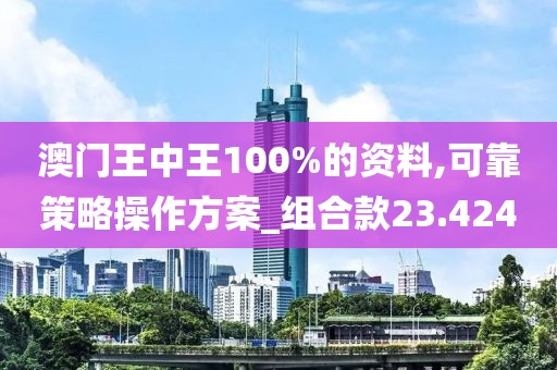 澳門王中王100%的資料,可靠策略操作方案_組合款23.424