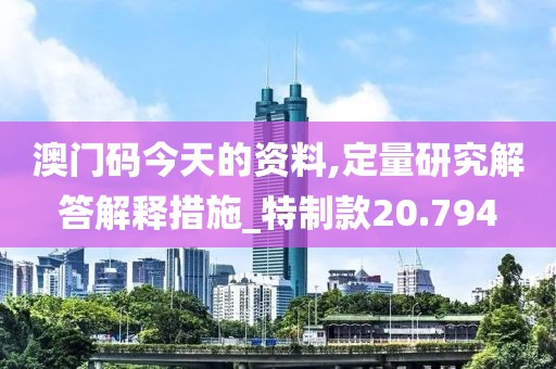 澳門碼今天的資料,定量研究解答解釋措施_特制款20.794