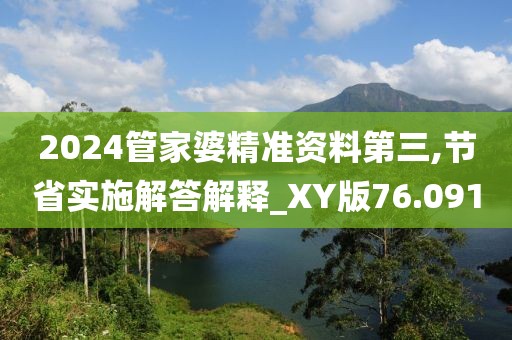 2024管家婆精準資料第三,節(jié)省實施解答解釋_XY版76.091