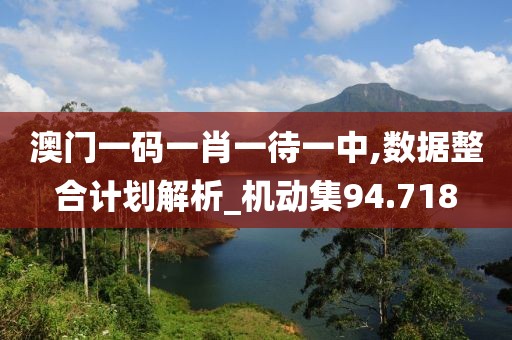 澳門一碼一肖一待一中,數據整合計劃解析_機動集94.718