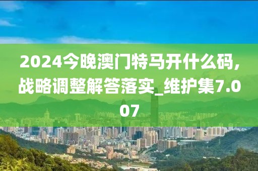 2024今晚澳門特馬開什么碼,戰(zhàn)略調整解答落實_維護集7.007