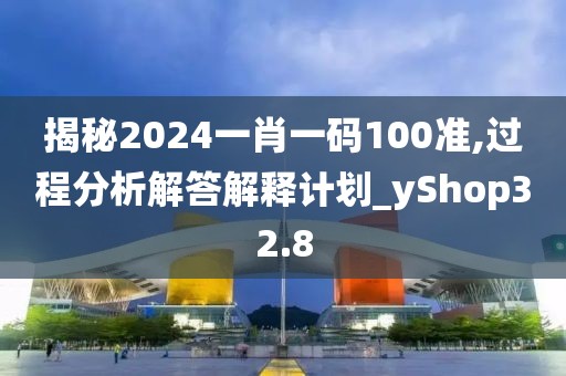 揭秘2024一肖一碼100準(zhǔn),過程分析解答解釋計劃_yShop32.8