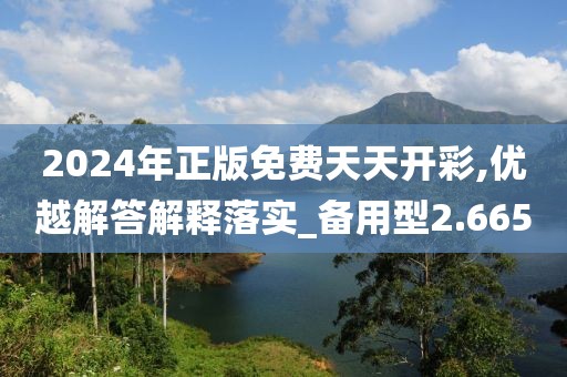 2024年正版免費(fèi)天天開(kāi)彩,優(yōu)越解答解釋落實(shí)_備用型2.665