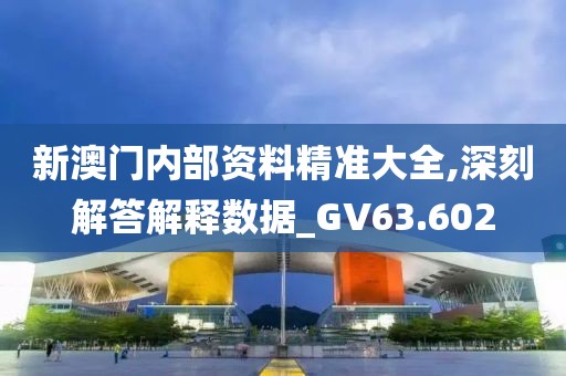 新澳門內(nèi)部資料精準大全,深刻解答解釋數(shù)據(jù)_GV63.602