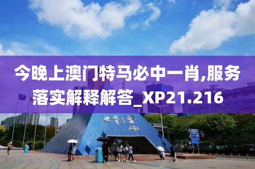 今晚上澳門特馬必中一肖,服務(wù)落實(shí)解釋解答_XP21.216