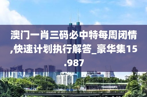 澳門一肖三碼必中特每周閉情,快速計(jì)劃執(zhí)行解答_豪華集15.987