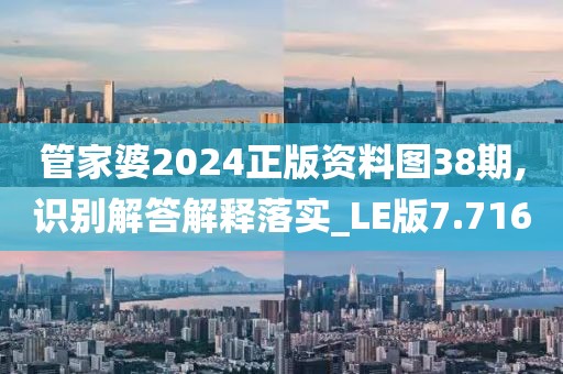 管家婆2024正版資料圖38期,識別解答解釋落實_LE版7.716