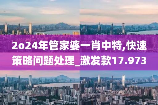 2o24年管家婆一肖中特,快速策略問(wèn)題處理_激發(fā)款17.973