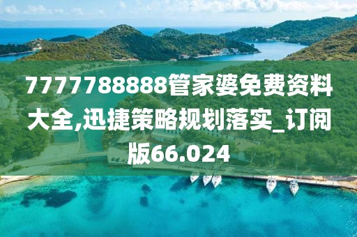 7777788888管家婆免費(fèi)資料大全,迅捷策略規(guī)劃落實(shí)_訂閱版66.024