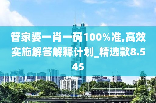 管家婆一肖一碼100%準(zhǔn),高效實(shí)施解答解釋計(jì)劃_精選款8.545