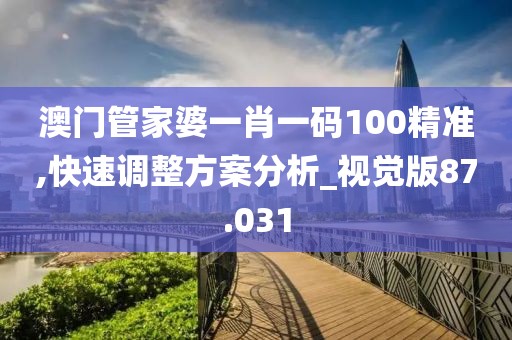 澳門管家婆一肖一碼100精準(zhǔn),快速調(diào)整方案分析_視覺(jué)版87.031