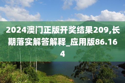 2024澳門正版開獎結(jié)果209,長期落實(shí)解答解釋_應(yīng)用版86.164