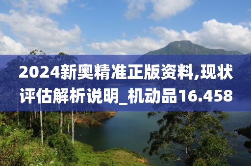 2024新奧精準(zhǔn)正版資料,現(xiàn)狀評(píng)估解析說明_機(jī)動(dòng)品16.458