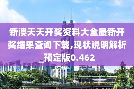 新澳天天開獎資料大全最新開獎結(jié)果查詢下載,現(xiàn)狀說明解析_預(yù)定版0.462