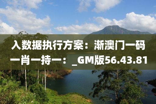 入數(shù)據(jù)執(zhí)行方案：漸澳門一碼一肖一持一：_GM版56.43.81