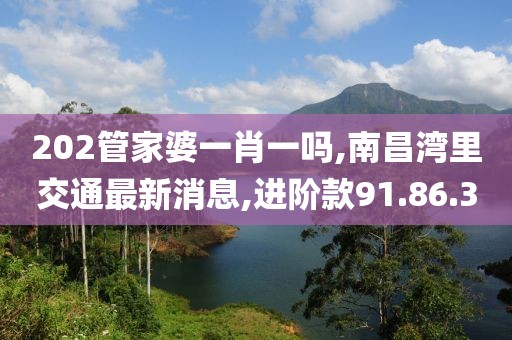 202管家婆一肖一嗎,南昌灣里交通最新消息,進(jìn)階款91.86.30