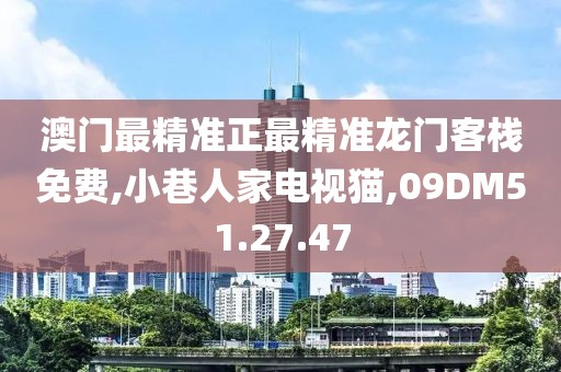 澳門最精準(zhǔn)正最精準(zhǔn)龍門客棧免費,小巷人家電視貓,09DM51.27.47