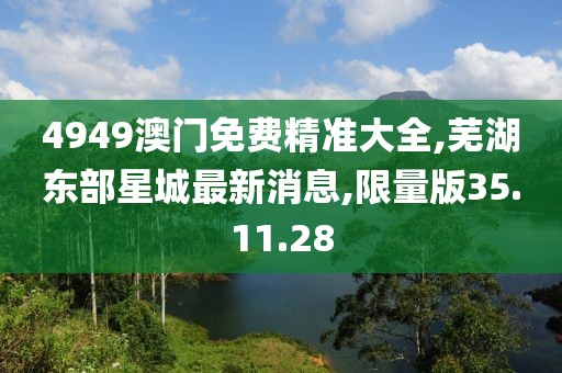 4949澳門免費(fèi)精準(zhǔn)大全,蕪湖東部星城最新消息,限量版35.11.28