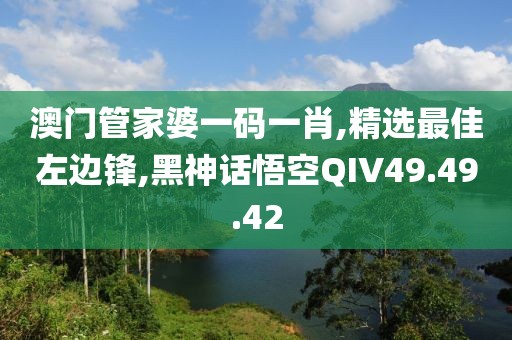 澳門管家婆一碼一肖,精選最佳左邊鋒,黑神話悟空QIV49.49.42