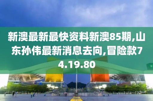 新澳最新最快資料新澳85期,山東孫偉最新消息去向,冒險款74.19.80